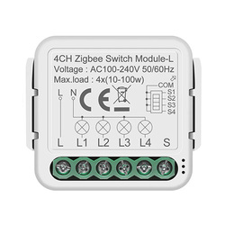 Реле GIRIER 4CH Zigbee Switch Module-L